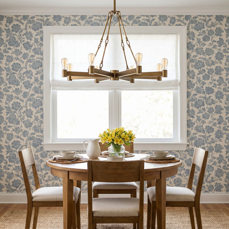 Birch Lane™ 8 - Light Sputnik Modern Linear Chandelier | Birch Lane